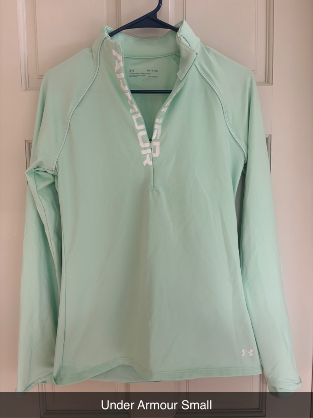 Under Armour Light Mint Green Half-Zip Performance Pullover